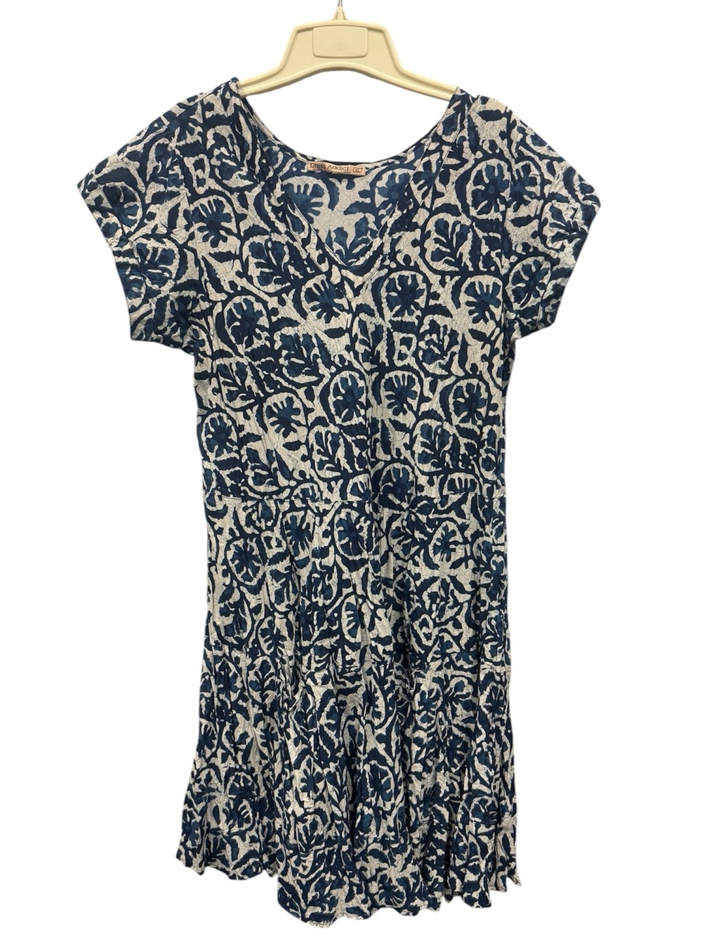 Dress Addict Jalen Dress Indigo Flower print Navy Botanical w/ Pockets Size XL
